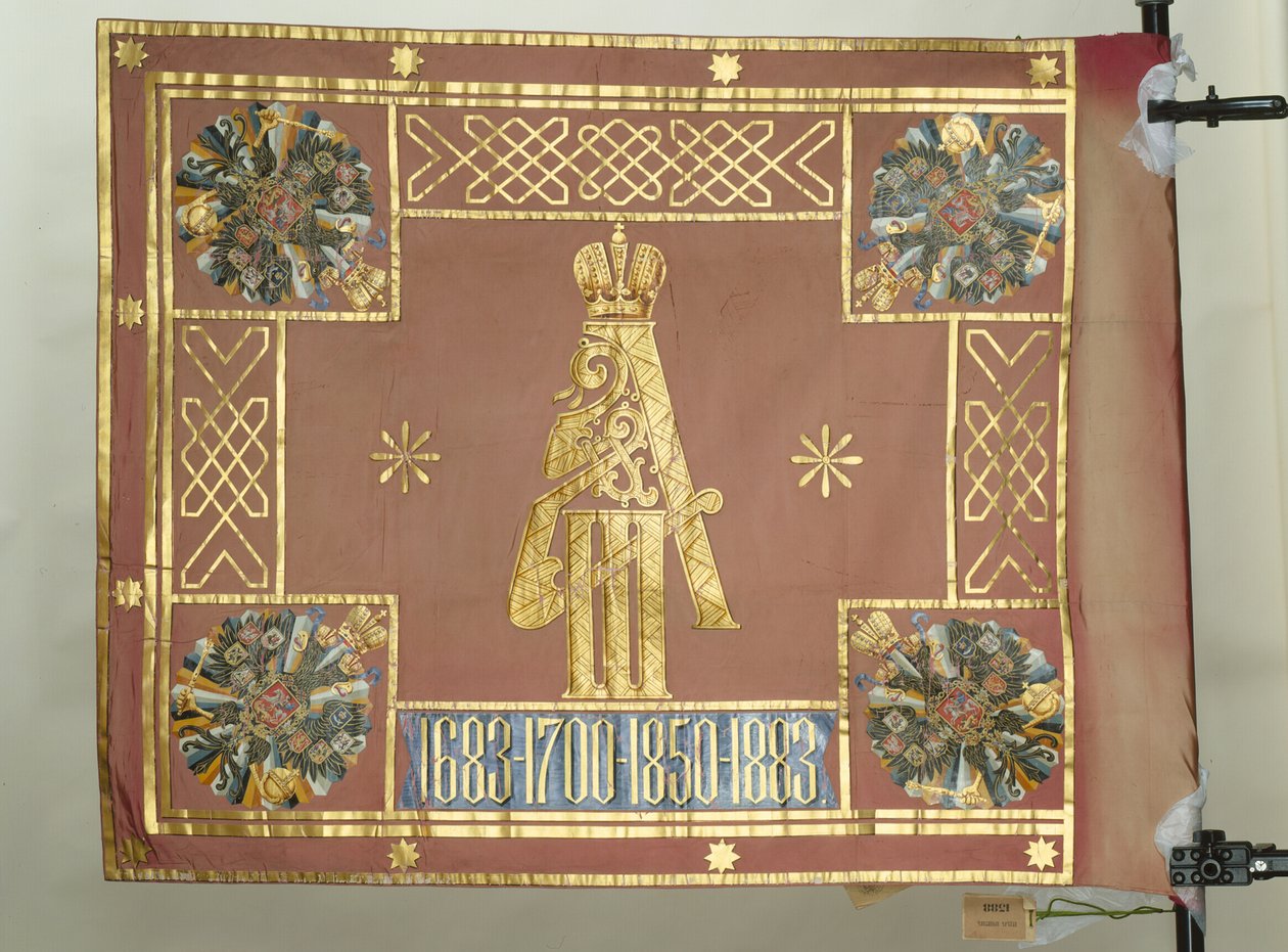 Banner for Leib-garden Preobrazhensky-regimentet, 1883 av Banners and Standards Flags