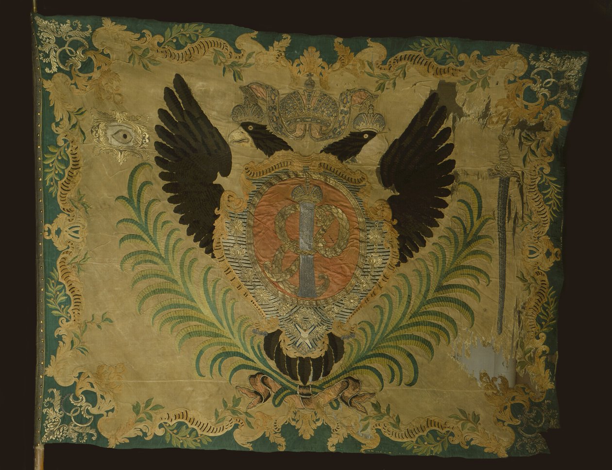 Flagget til Leib-garden Preobrazhensky-regimentet, 1742 av Banners and Standards Flags