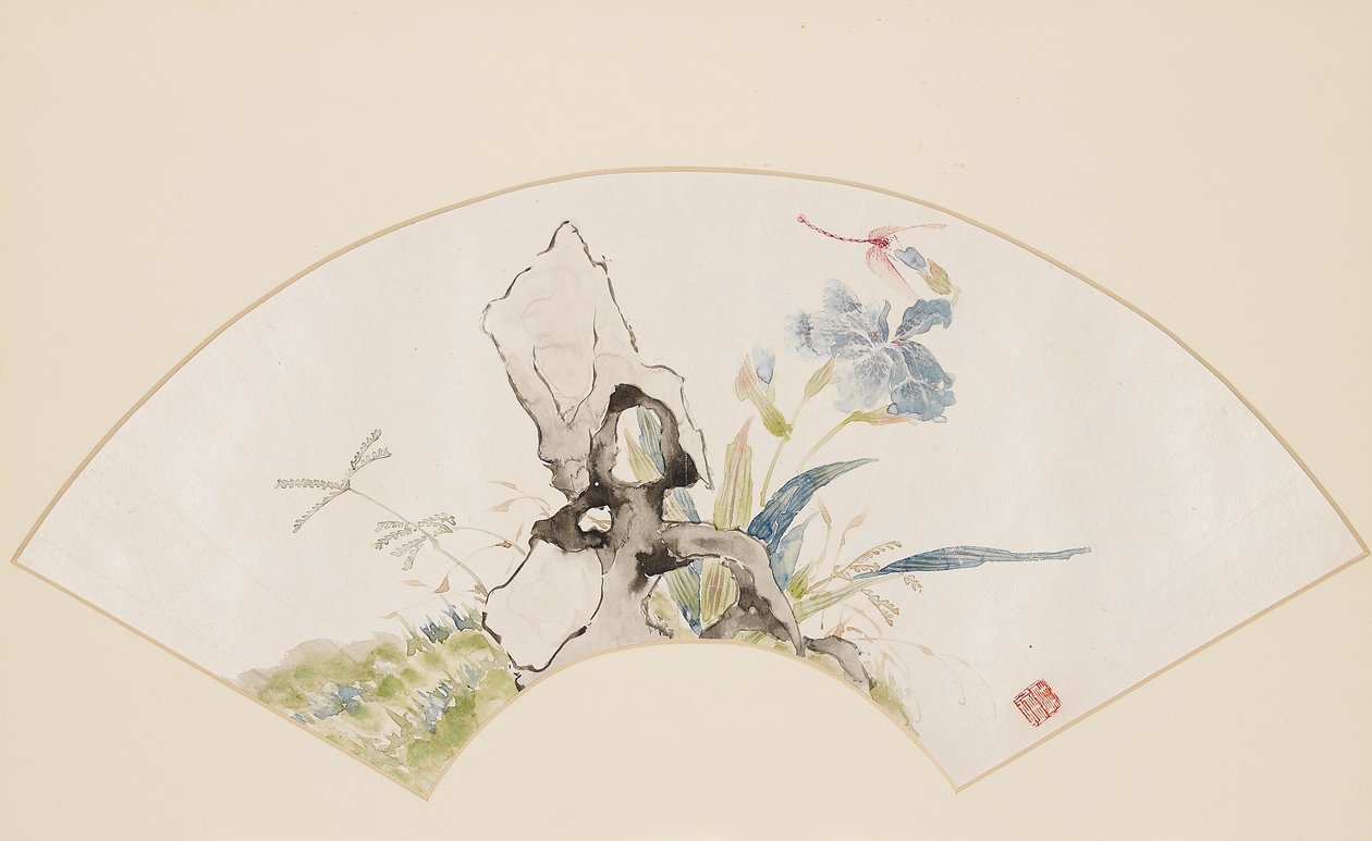 Lilje, stein og øyenstikker, 1800-tallet 1801-1900 av Baoru Liu