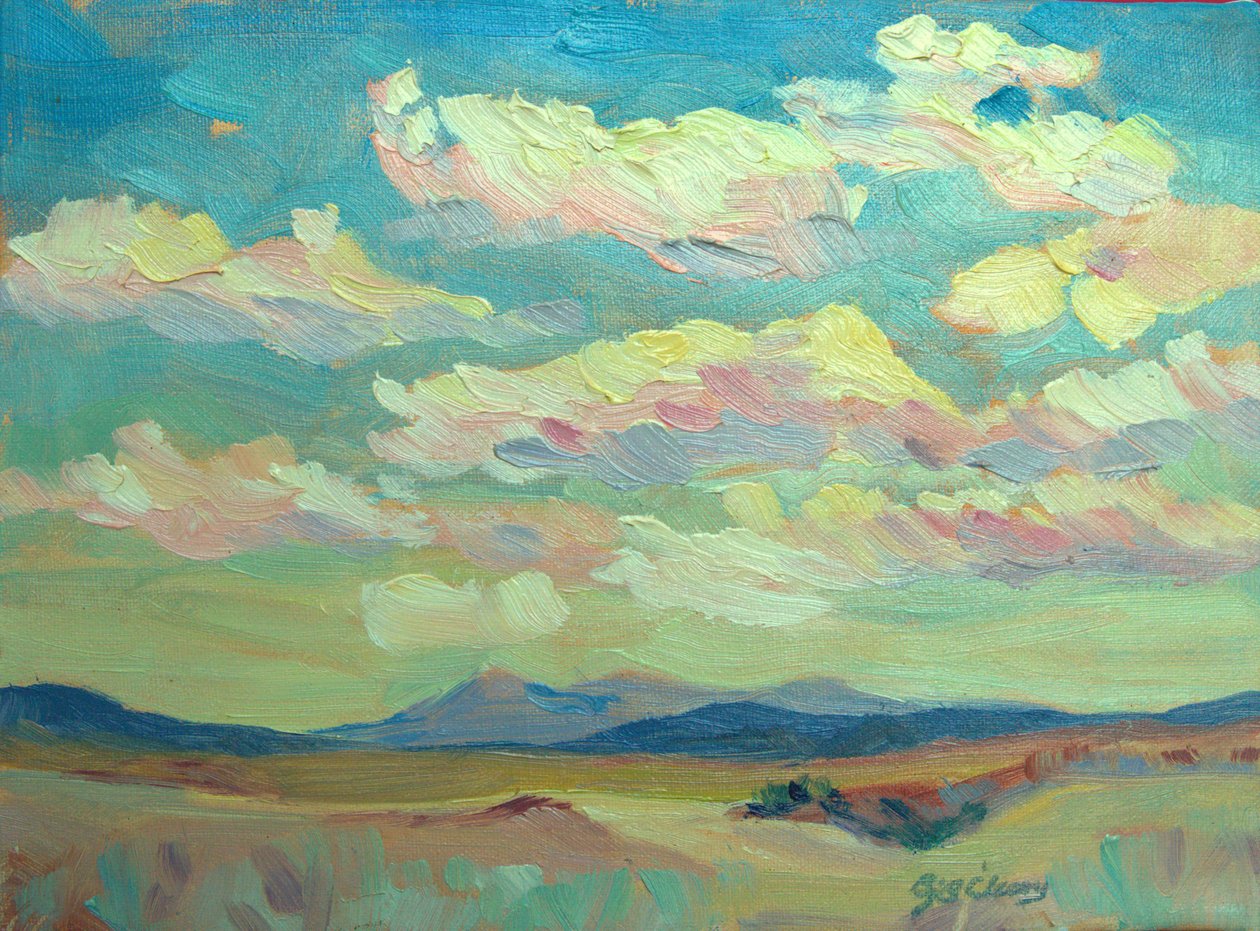 Rio Chama, ca. 1980-95 (olje på lerret) av Barbara Cleary