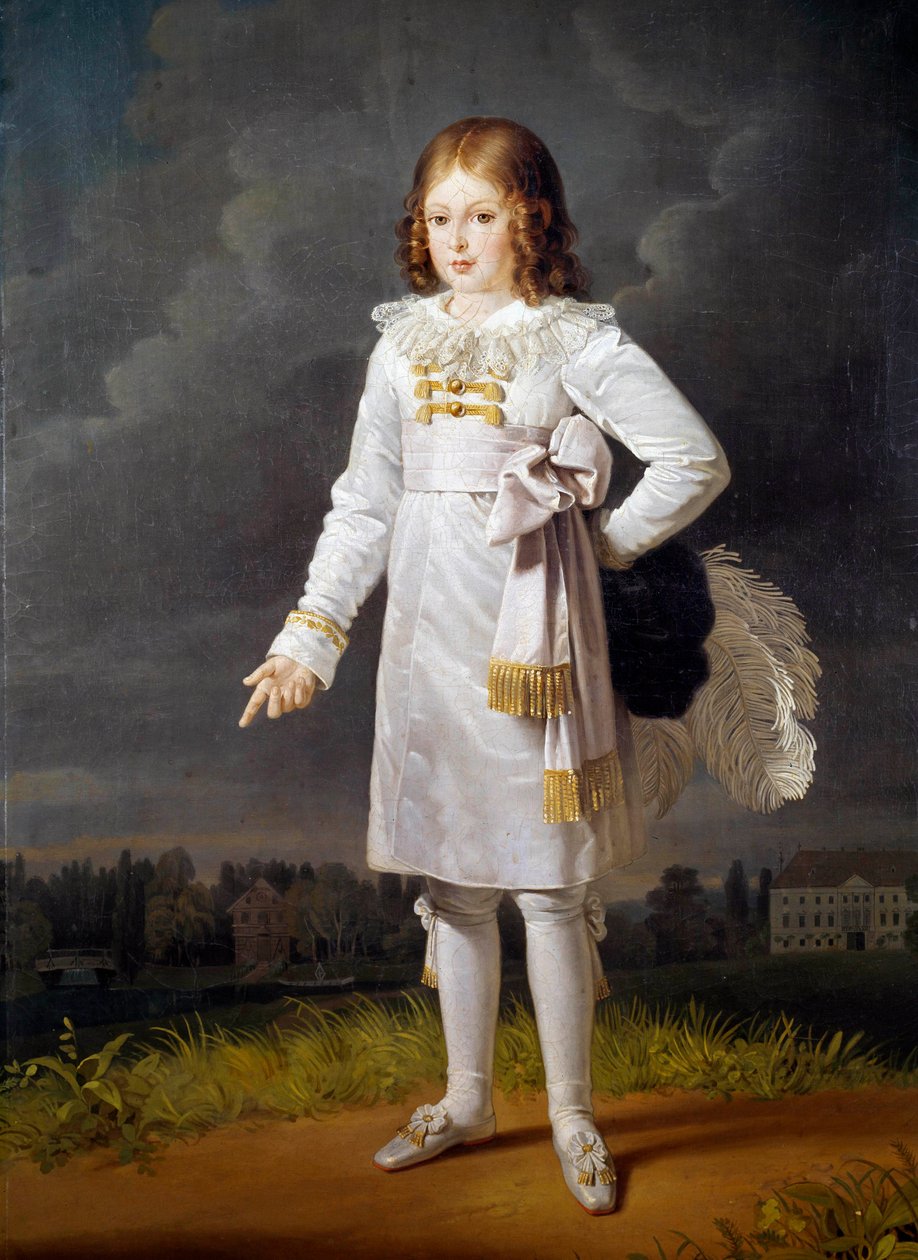 Portrett til fots av Frederic Napoleon, Prins Bacciochi (1814-1833) Maleri av Barbara Kraft (1764-1825) 1819 Søn. 1,7x1,05 m av Barbara Krafft