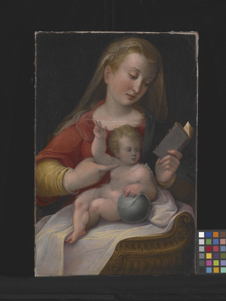 Madonna And Child (olje på lerret) av Barbara Longhi