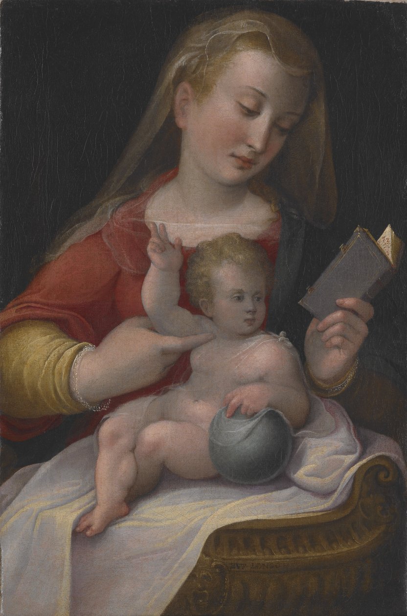 Madonna og barn, ca. 1580-85 (olje på lerret) av Barbara Longhi