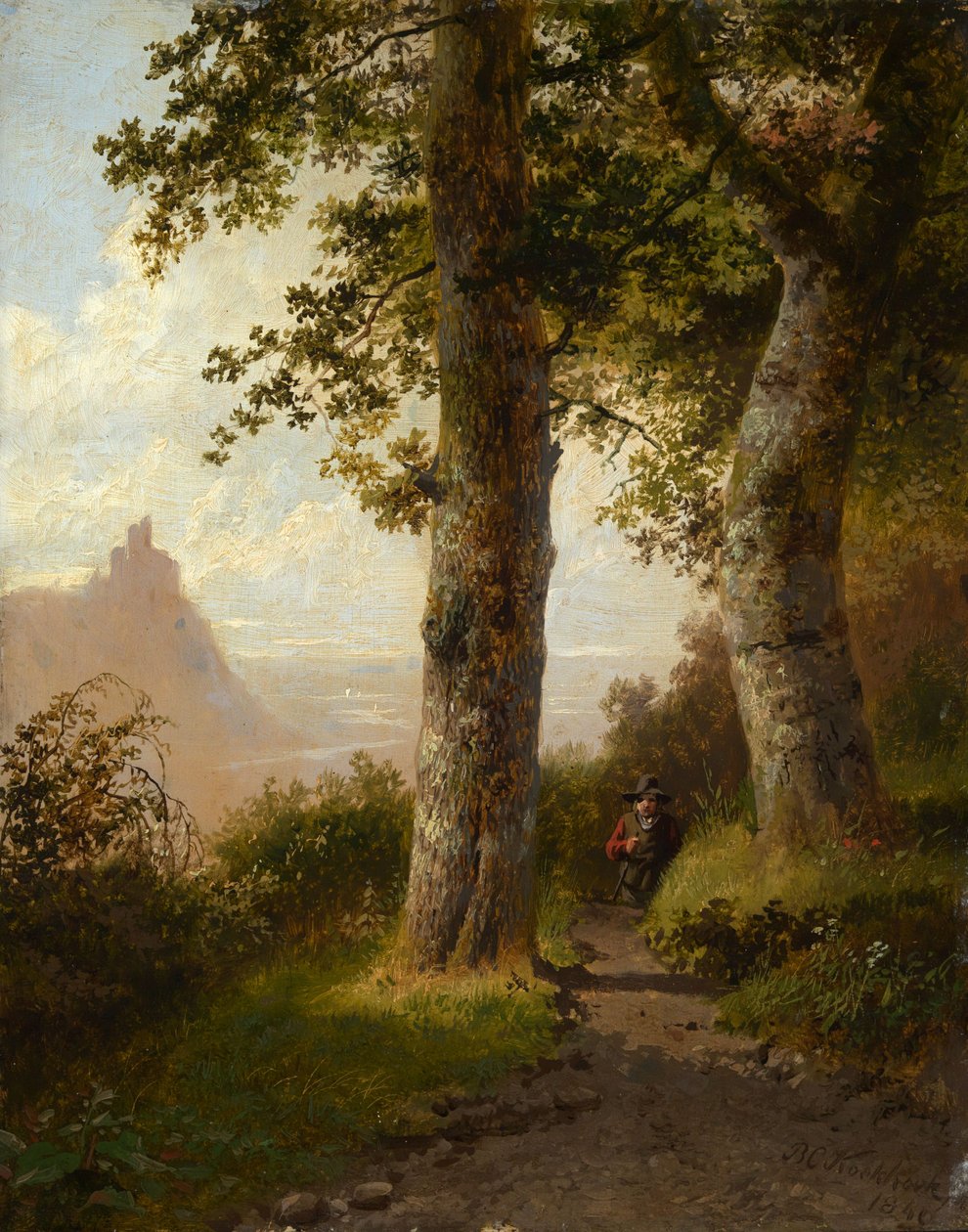 Fjellskog om morgenen av Barend Cornelis Koekkoek