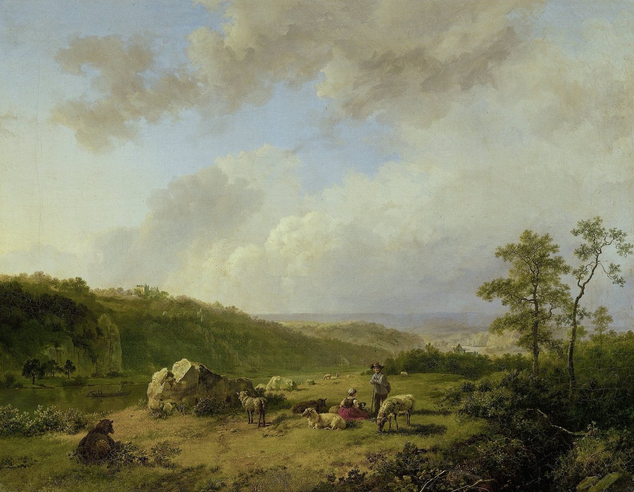 Landskap med truende regn av Barend Cornelis Koekkoek