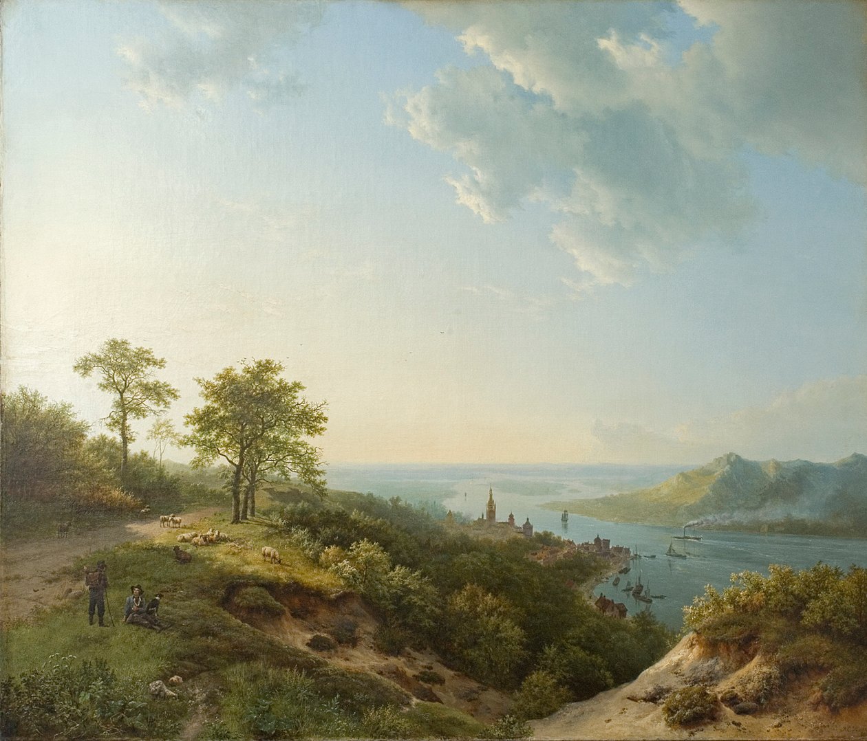 Utsikt over Heidelberg, 1837 av Barend Cornelis Koekkoek