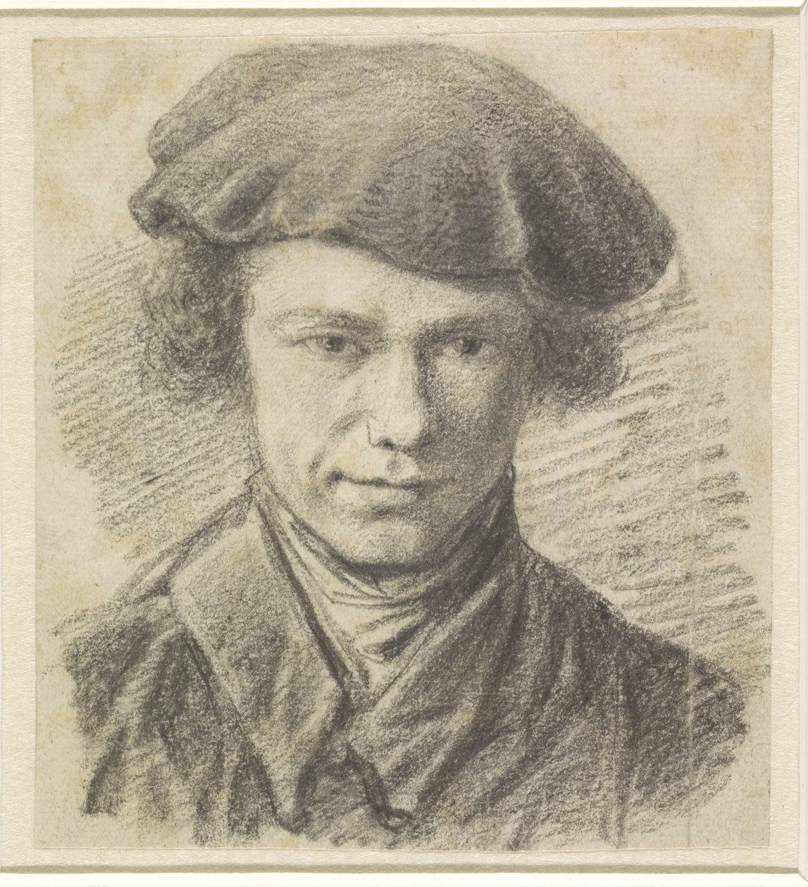 Selvportrett med beret av Barend Cornelis Koekkoek