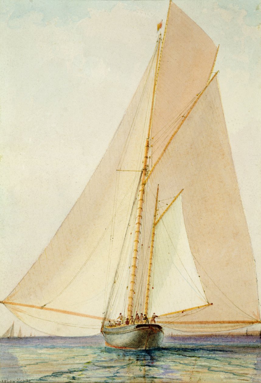 Booming out in a Light Zephyr (akvarell på papir) av Barlow Moore