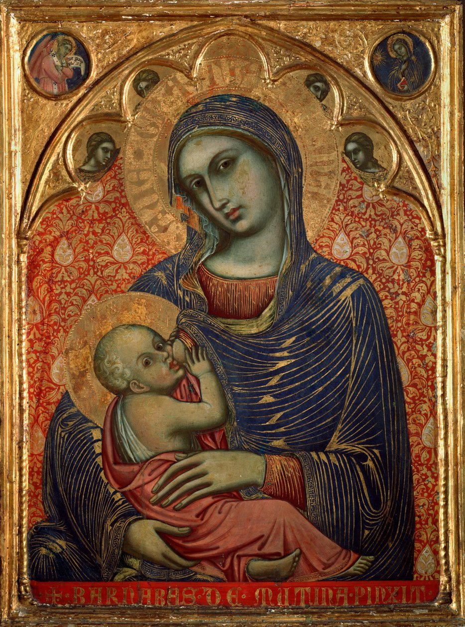 Maria som ammer Jesus (maleri av Barnaba da Modena