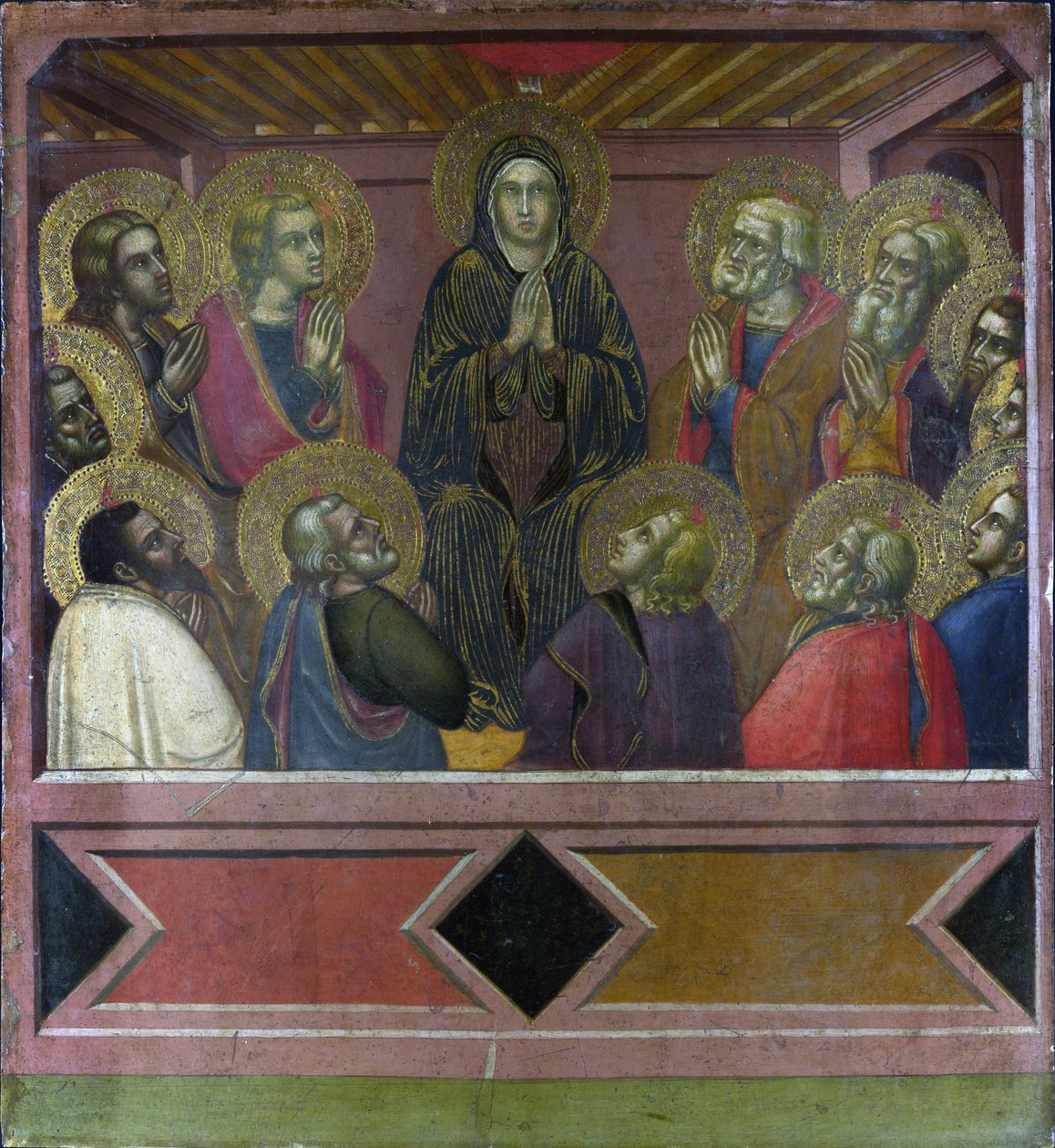 ""Pinse"" Maleri av Barnaba da Modena (aktiv ca. 1367-1383) 1377 Dim 54,4 x 50,1 cm London National Gallery av Barnaba da Modena