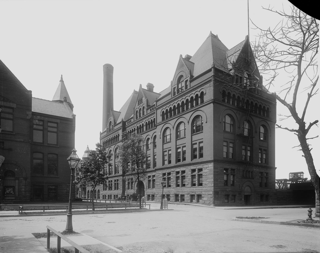 Armor Institute, Chicago, Illinois, USA, ca. 1892 (s/hvitt-bilde) av Barnes and Crosby