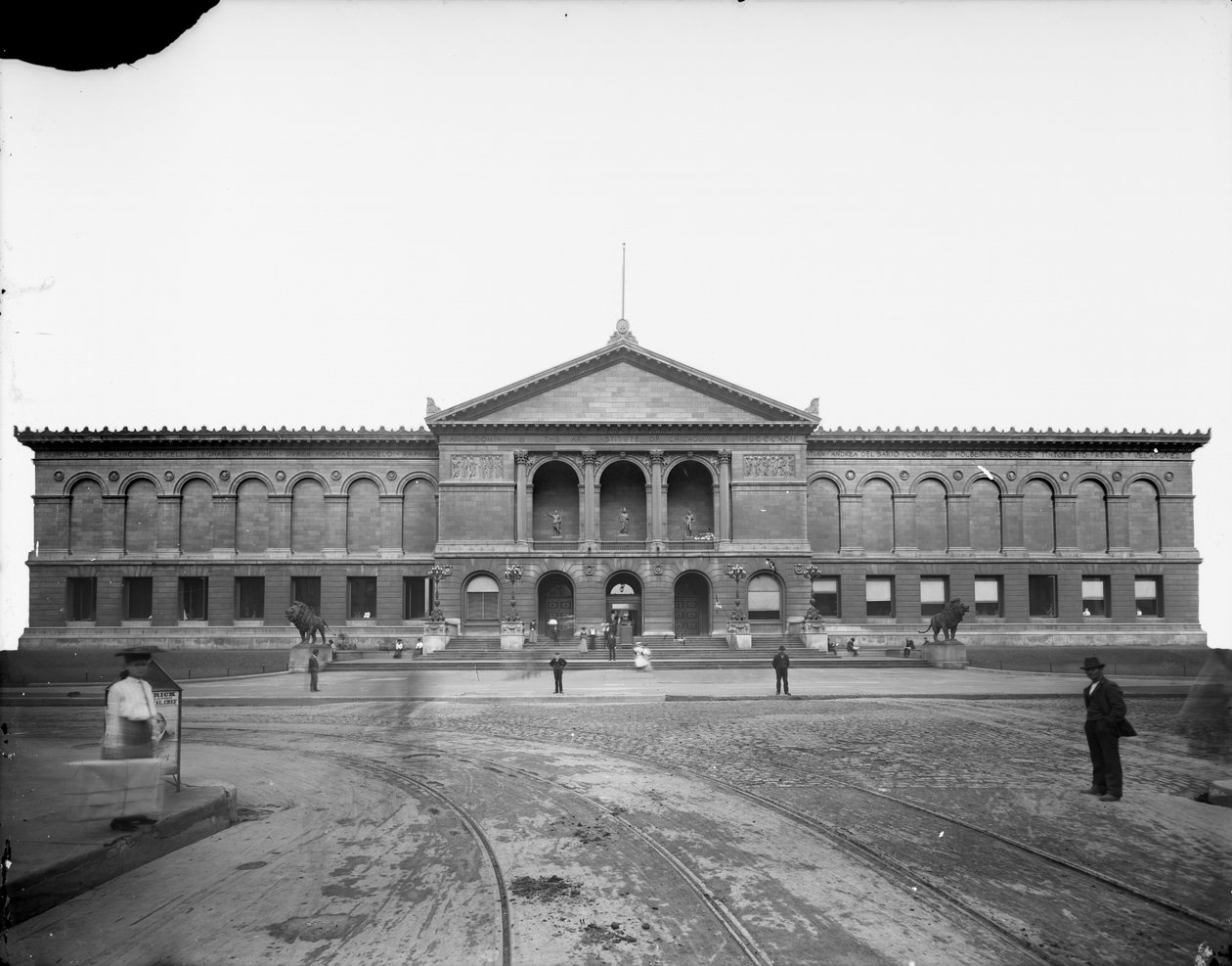 Art Institute of Chicago, Chicago, Illinois, USA, ca. 1892 (s/hvitt-bilde) av Barnes and Crosby
