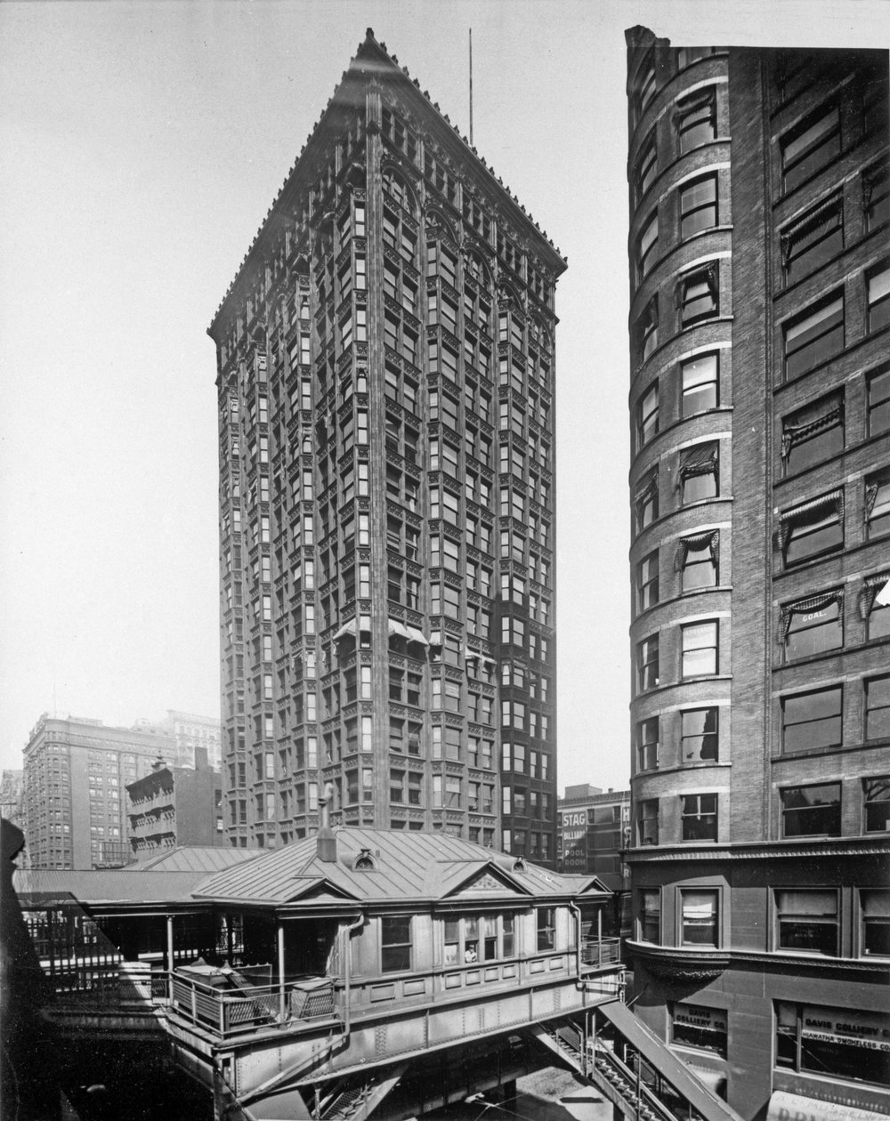 Fisher Building, Chicago, Illinois, USA, ca. 1896 (s/hvitt-bilde) av Barnes and Crosby