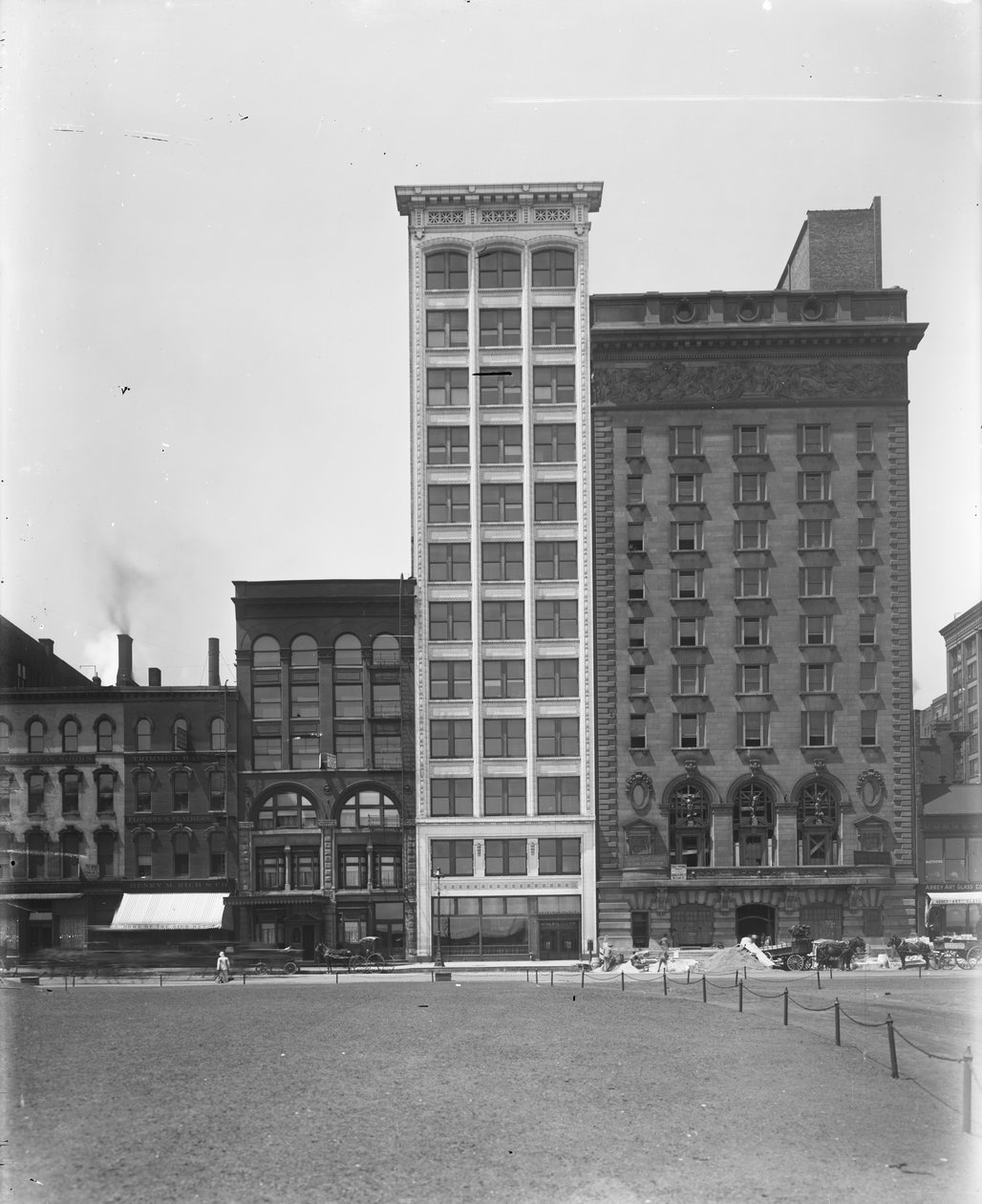 Lake View Building (Municipal Court Building), Chicago, Illinois, USA, ca. 1908 (s/hvitt-bilde) av Barnes and Crosby