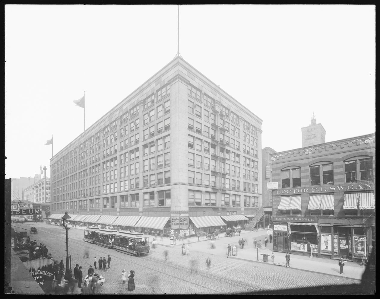 Siegel, Cooper & Company-bygningen, Chicago, Illinois, USA, ca. 1905 (s/hvitt-bilde) av Barnes and Crosby