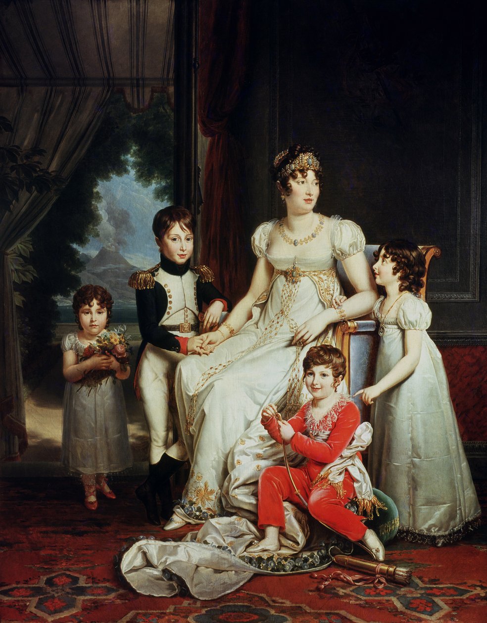 Caroline Bonaparte (1782-1839) og hennes barn av Baron François Pascal Simon Gérard