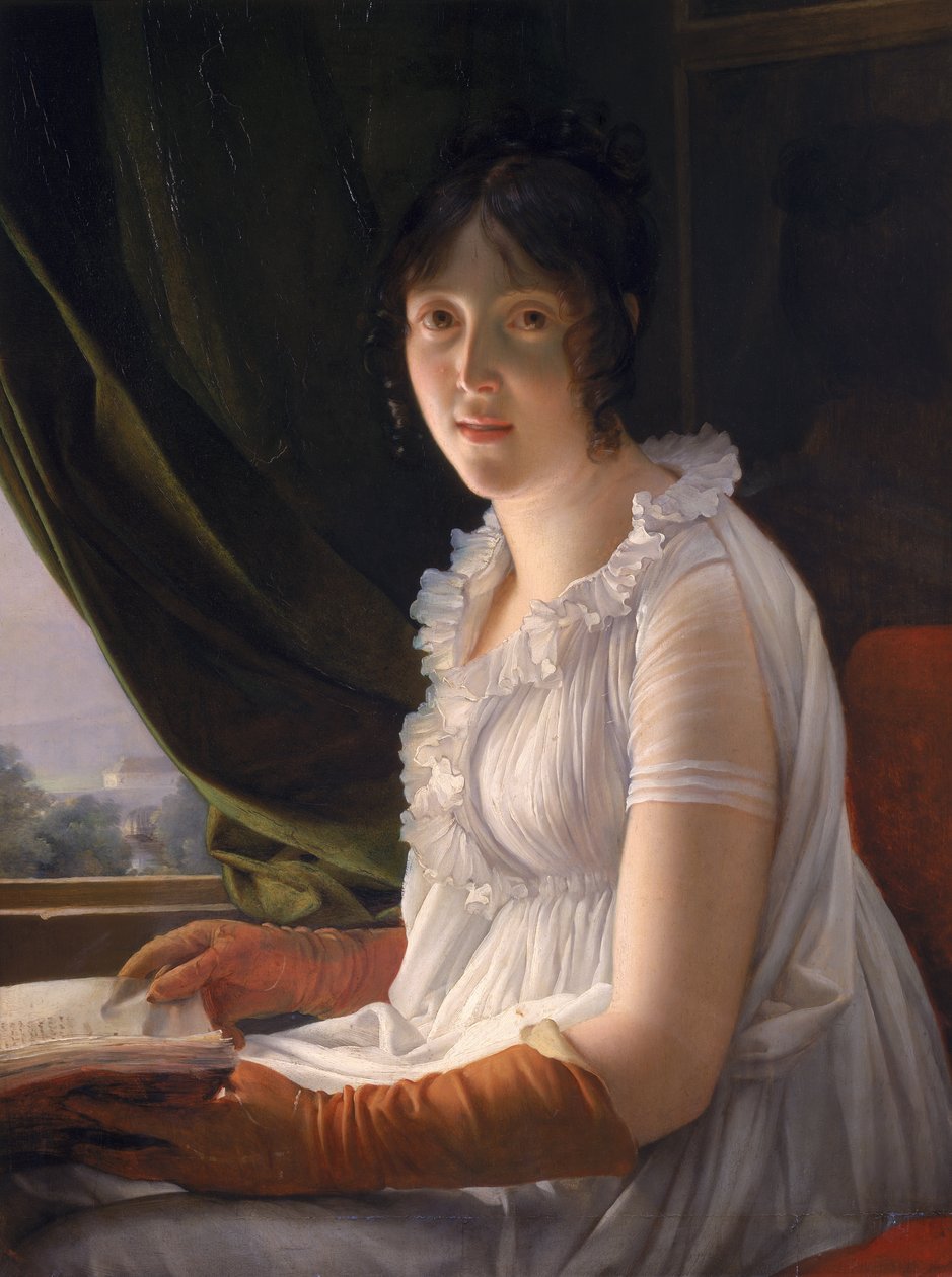 Sittende portrett av Marie-Philippe-Claude Walbonne (1763-c.1837) ca. 1796 av Baron François Pascal Simon Gérard