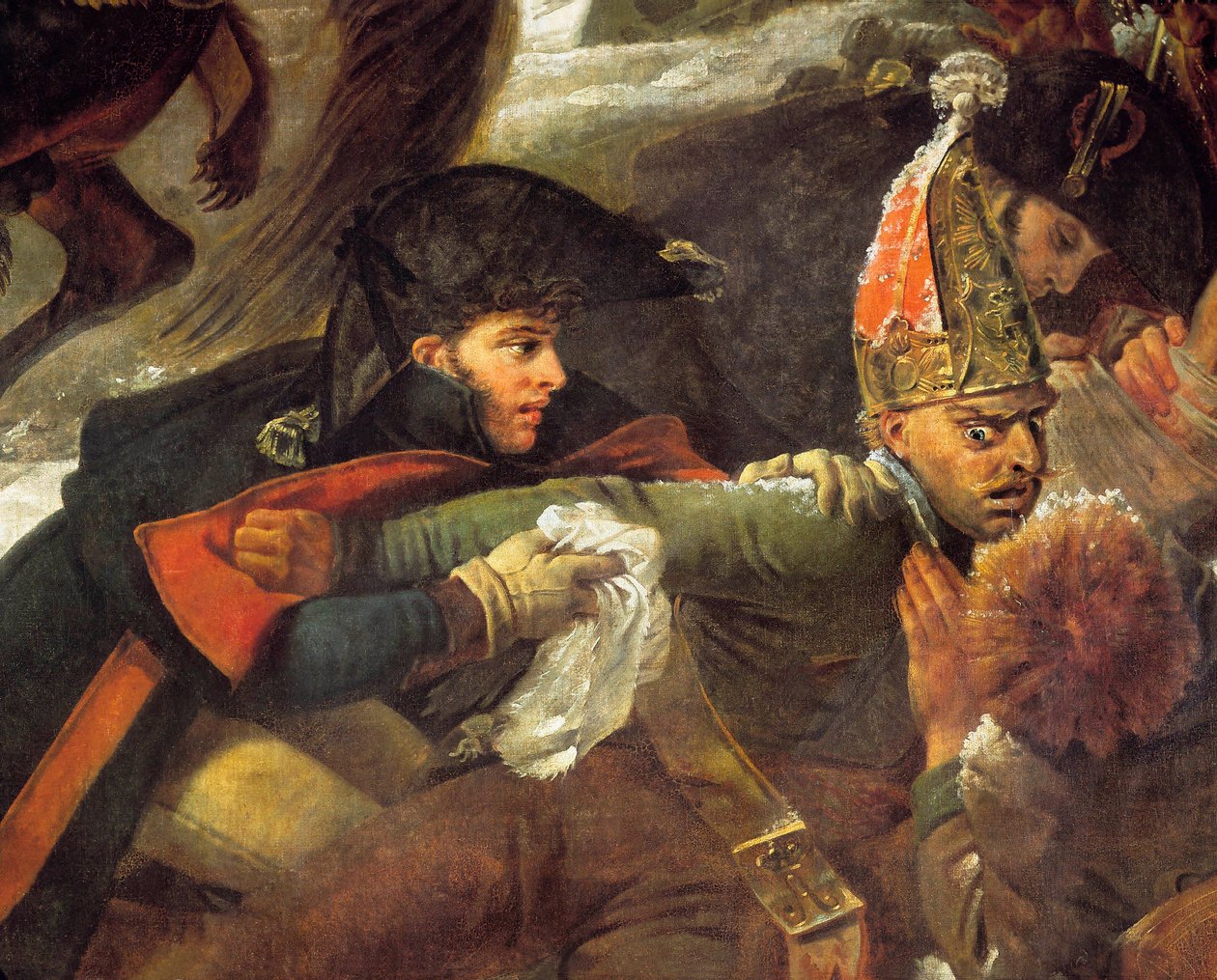 Napoleon I på slagmarken til Eylau 9/02/1807, Detalj av Baron Antoine Jean Gros