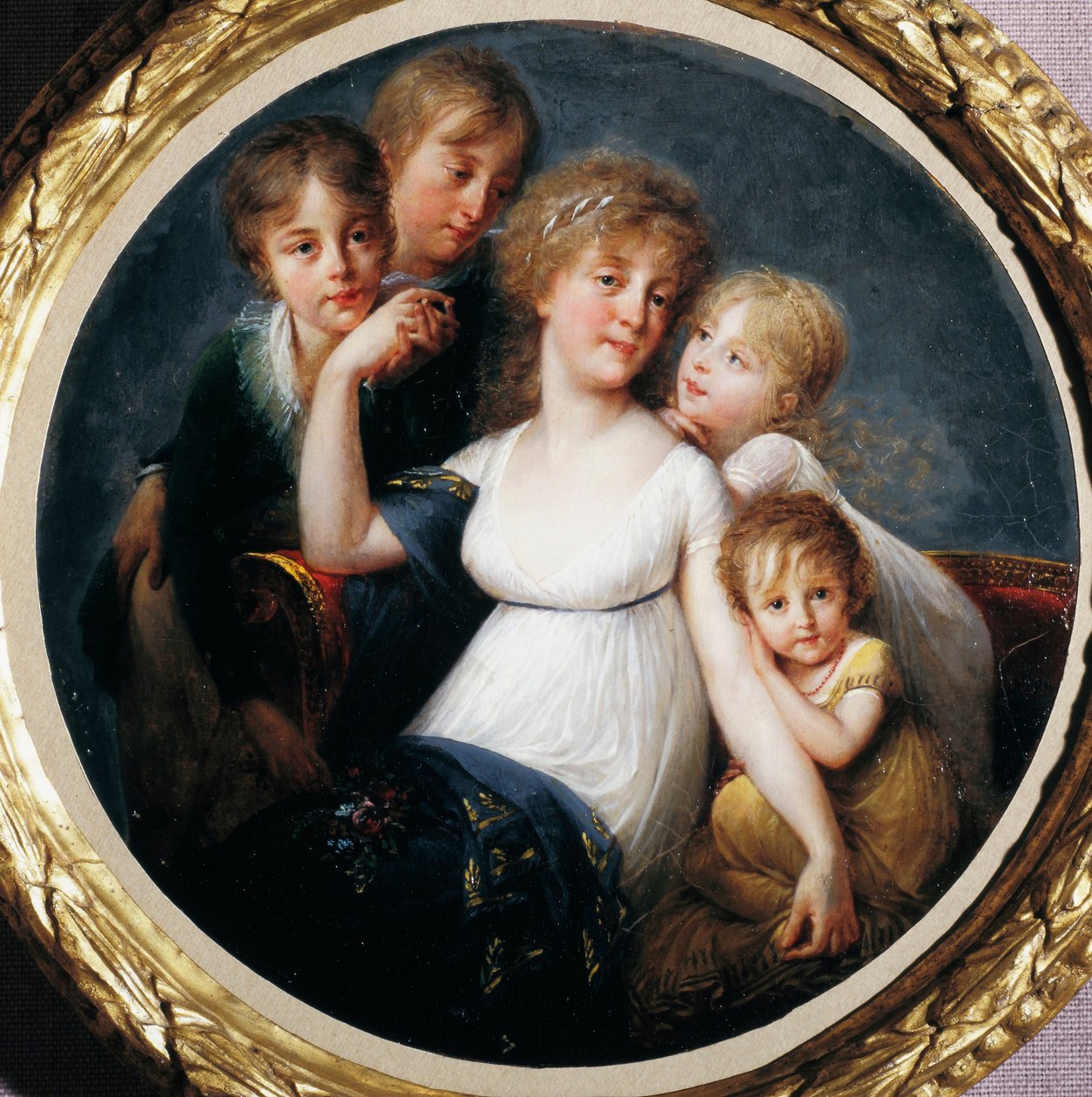 Portrett av Anna Pieri Brignole-Sale (Brignole Sale) (1765-1815), Genoise adelig med barna sine Maleri av Antoine Jean Gros (1771-1835) Gener, nye gatemuseer av Baron Antoine Jean Gros