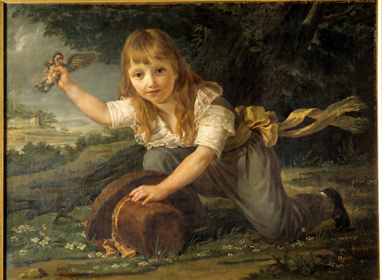 Portrett av Paulin des Hours barn, arving av en velstående familie av produsenter og fremtidig borgermester i Montpellier Maleri av Antoine Jean Gros (1771-1835) 1793 Søn. 0,98x0,74 m Rennes, Musee des Beaux Arts av Baron Antoine Jean Gros