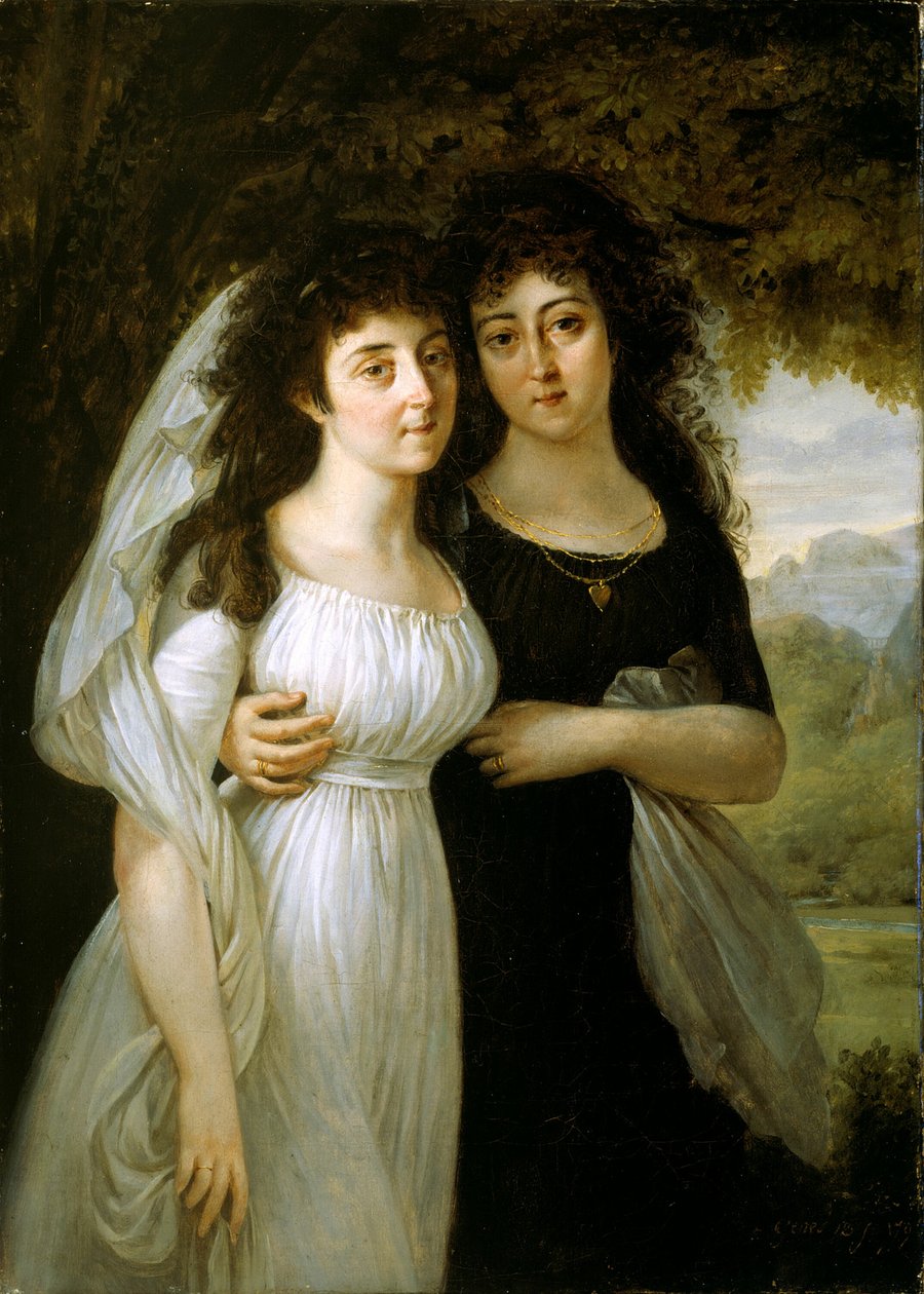 Portrett av Maistre-søstrene av Baron Antoine Jean Gros