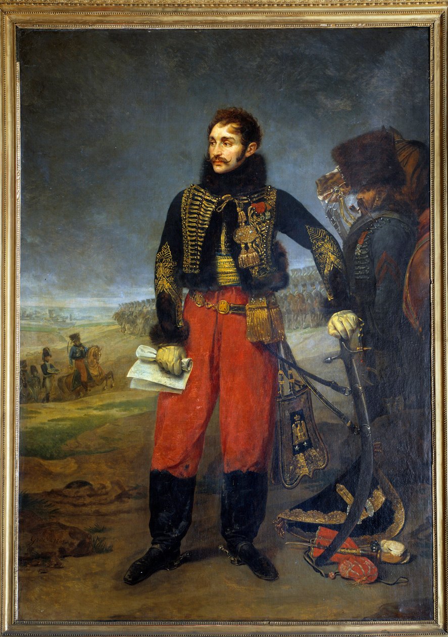 Preussen-kampanjen: "" Portrait en pied du Comte de Lasalle, general de division (1775-1809), mottok overgivelsen av garnisonen til Stettin (Szczecin) 30. oktober 1806"" Maleri av Antoine Jean Gros (1771-1835) av Baron Antoine Jean Gros
