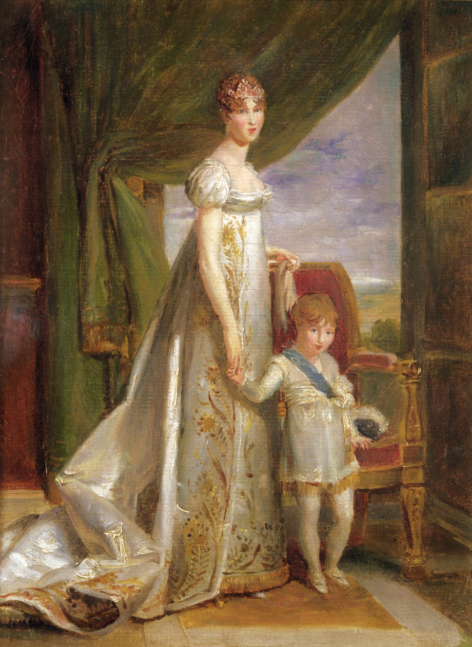 Hortense-Eugénie de Beauharnais (1783 - 1837), dronning av Holland og hennes sønn Charles Napoléon Bonaparte (1803 - 1807), 1806 av Baron François Pascal Simon Gérard