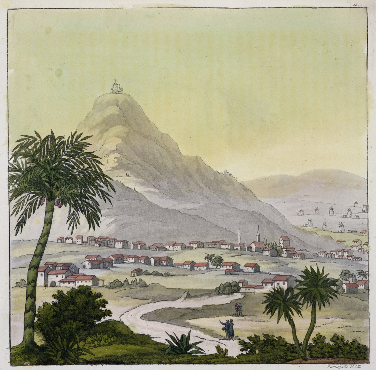 En utsikt over byen Lima, Peru, fra 