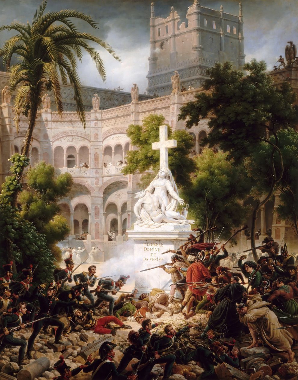 Angrep på klosteret Santa Engracia, 8. februar 1809 av Baron Lejeune Louis François