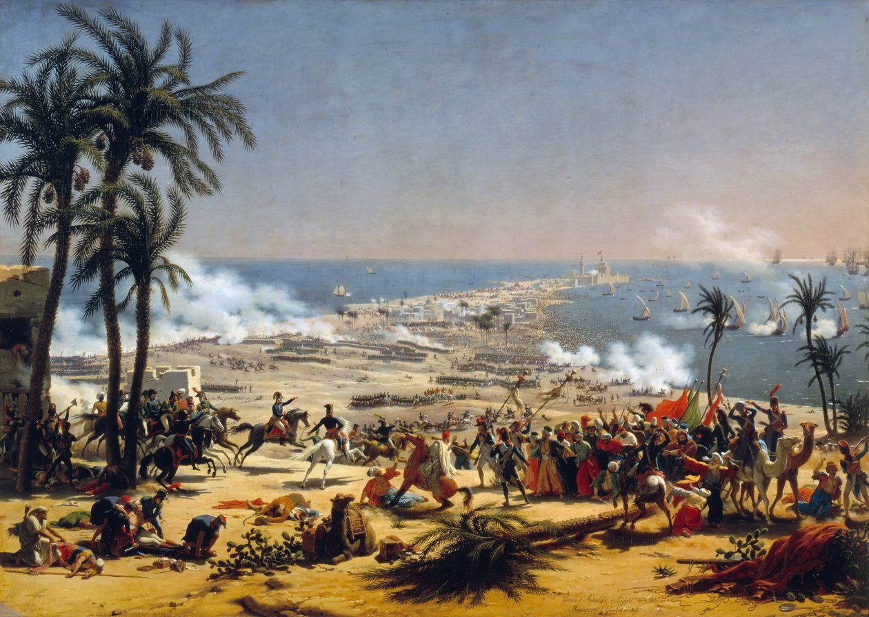 Slaget ved Aboukir, 25. juli 1799 av Baron Lejeune Louis François