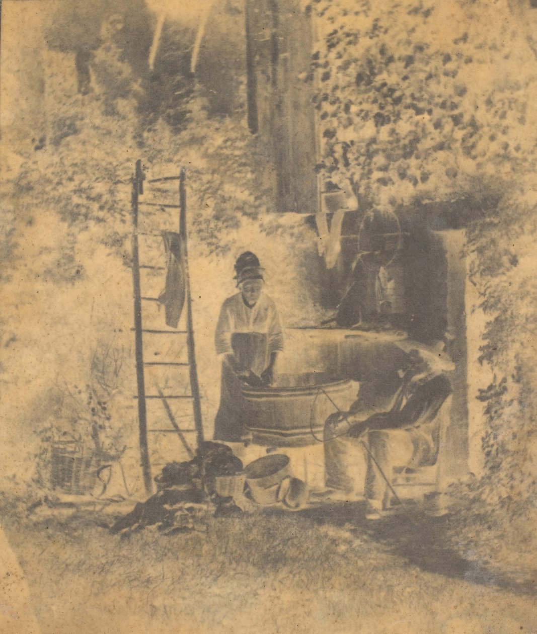Vaskeriet, 1840-tallet. av Baron Louis Adolphe Humbert De Molard