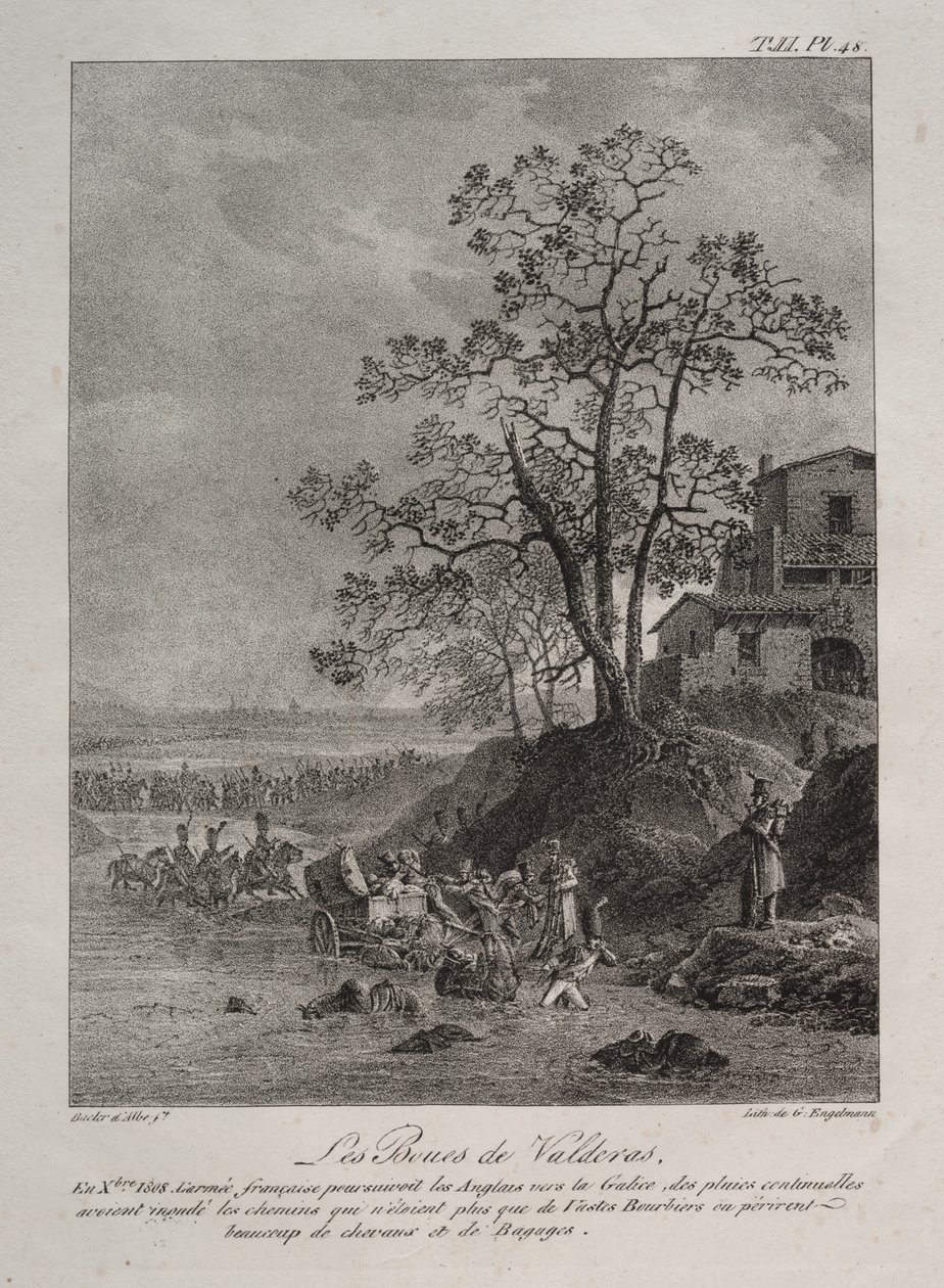 Spansk kampanje: Myrene i Valderas, provinsen Leon av Baron Louis Albert Guillain Bacler d