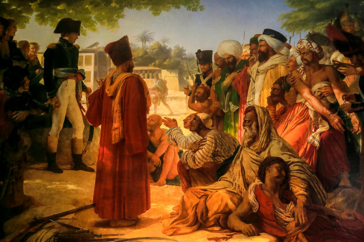 General Bonaparte pryder opprørerne i Kairo, i 1798. 1808 (olje på lerret) av Baron Pierre Narcisse Guerin