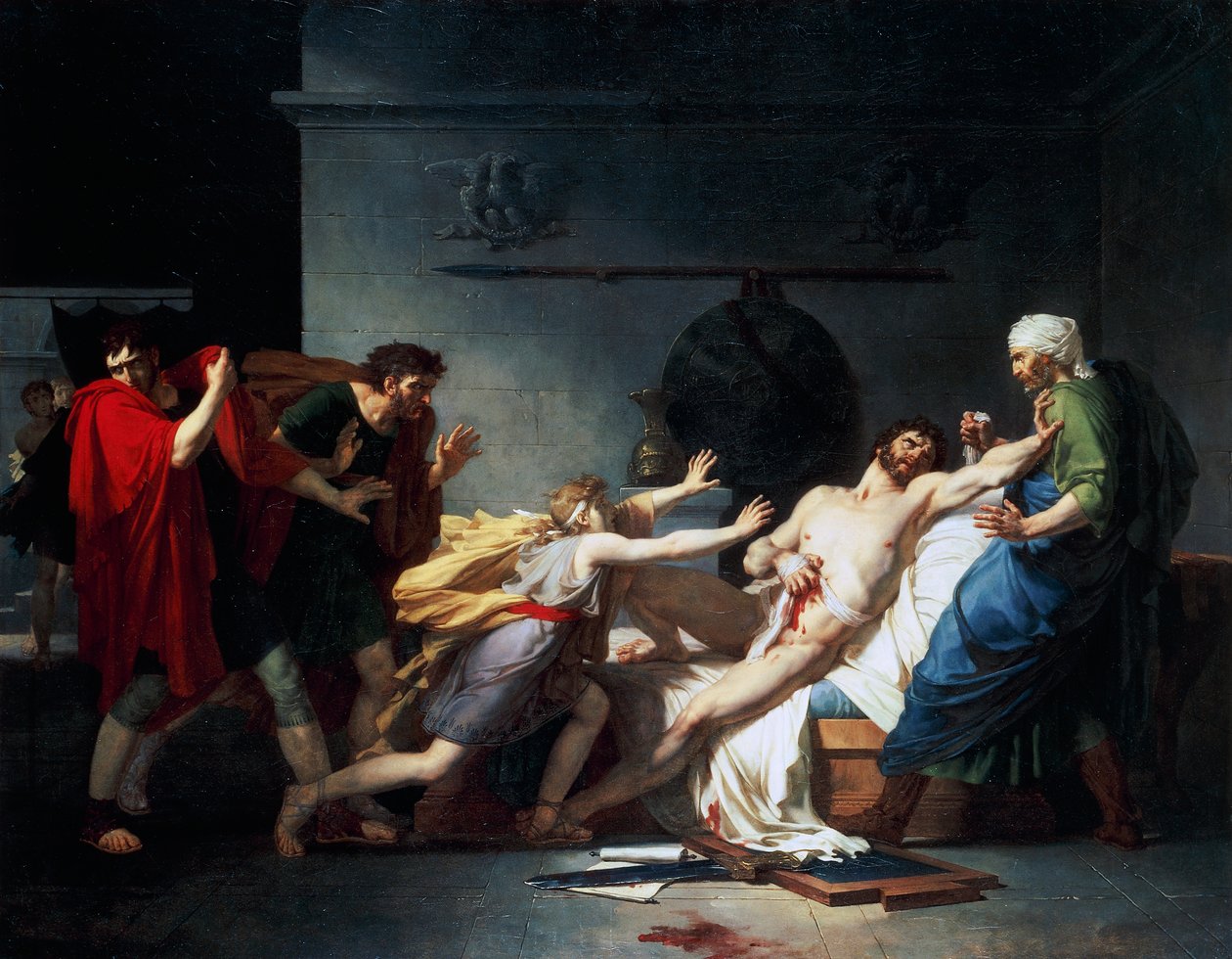 Døden til Cato den yngre også kjent som Uticensis av Baron Pierre Narcisse Guerin