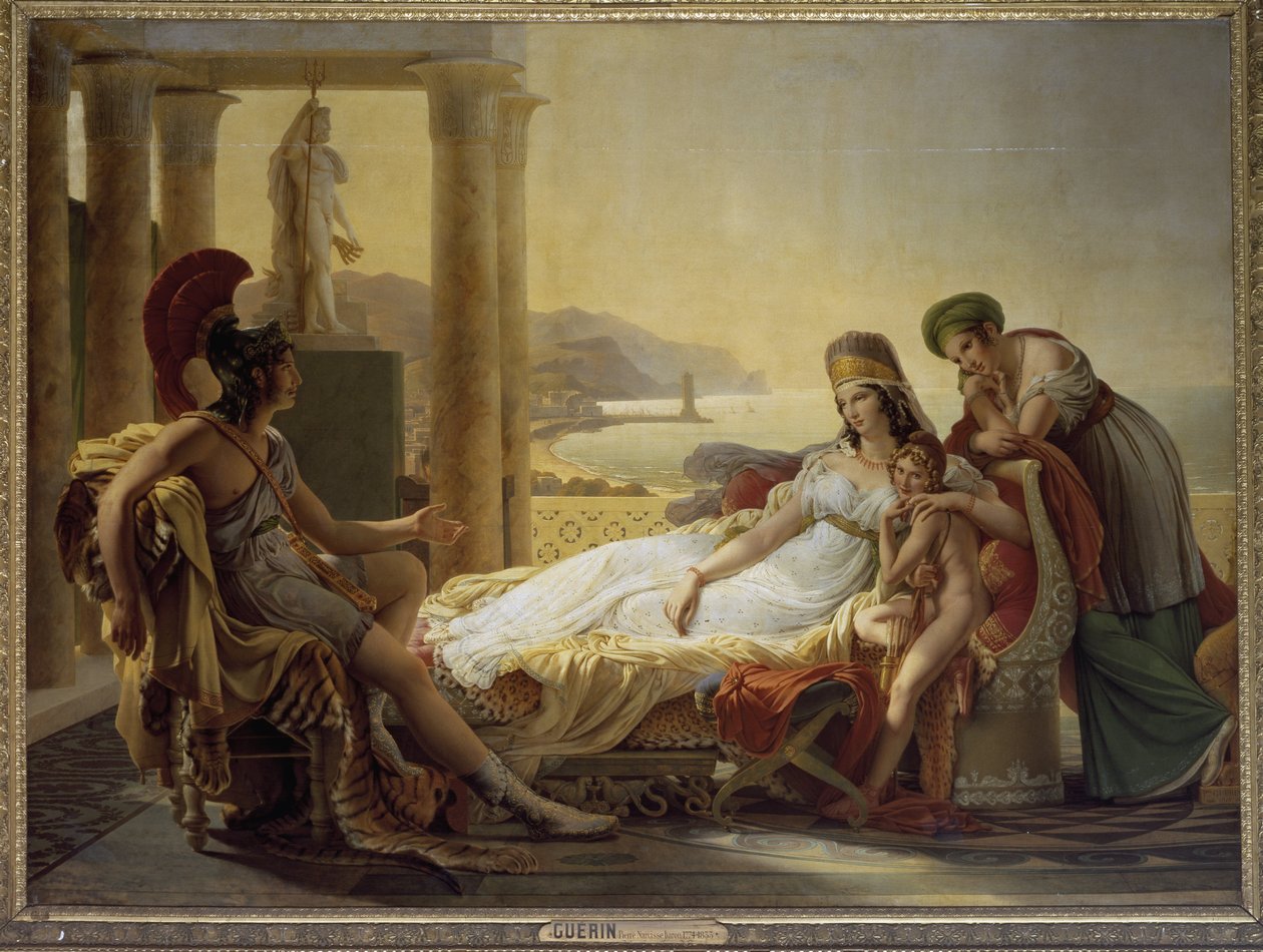 Aeneas forteller Dido om ulykkene i Troy (olje på lerret av Baron Pierre Narcisse Guerin