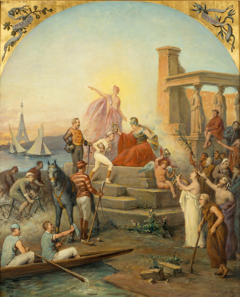 Allegory of Sports, 1896 av Baron de Coubertin Frédy Charles Louis