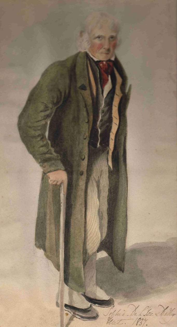 Akvarellmaleri av William IV i Storbritannia av Baroness De L Sidney