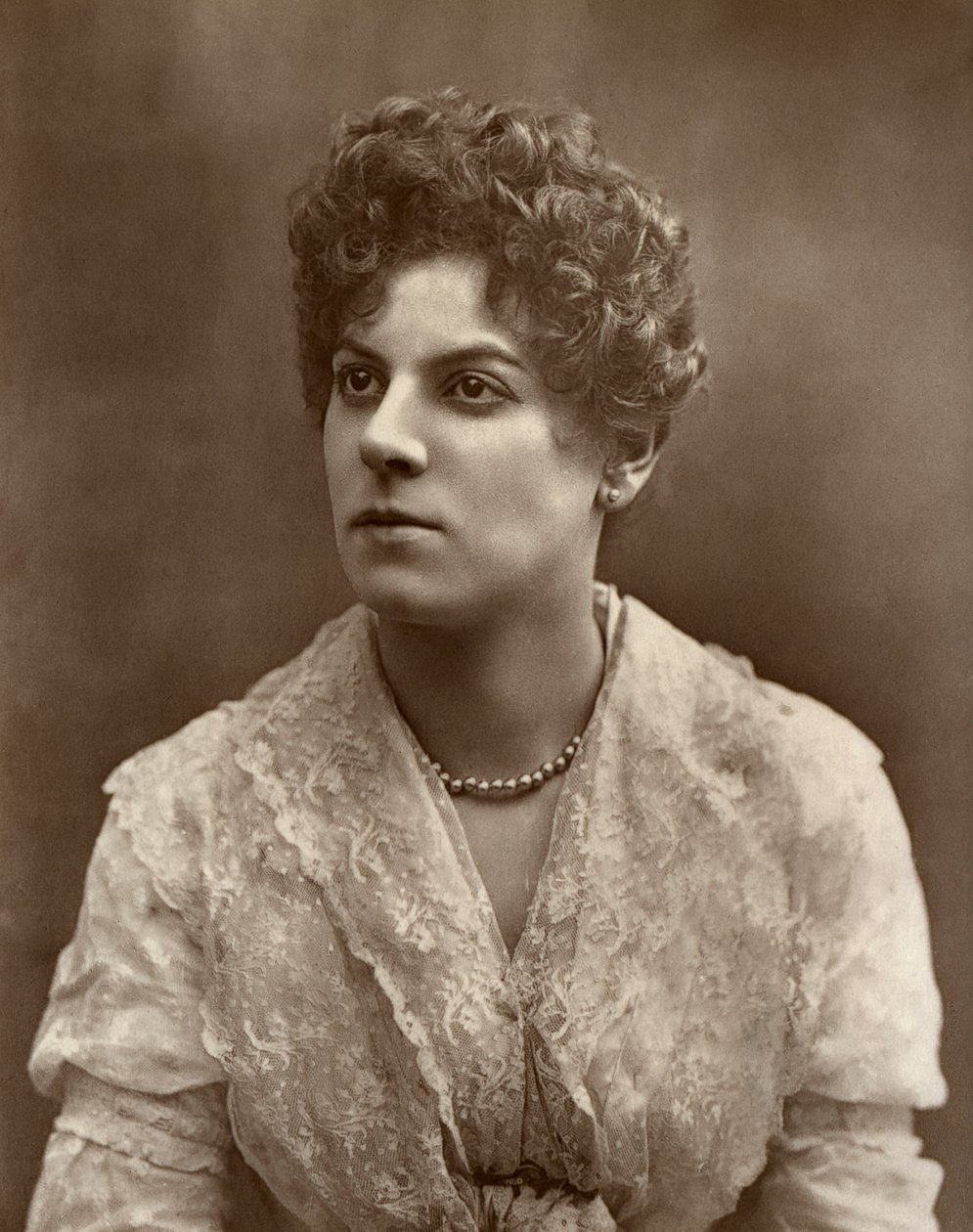 Den britiske skuespillerinnen Miss Jessie Millward i The Harbour Lights, 1886 av Barraud