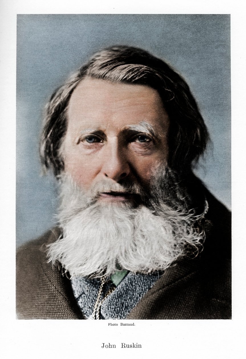 John Ruskin , engelsk kritiker, poet og kunstner, ca 1880-tallet av Barraud