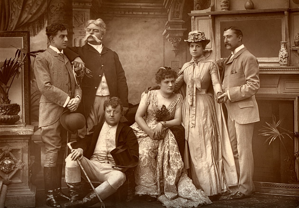 Drury Lane Company i A Run of Luck, ved Drury Lane Theatre, London, 1886 av Barraud