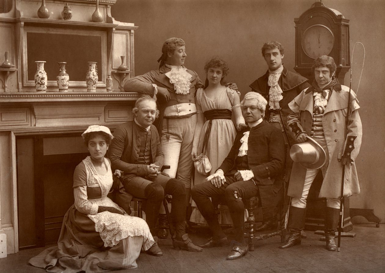 The Vaudeville Company i The Road to Ruin, ved Vaudeville Theatre, London, 1886 av Barraud