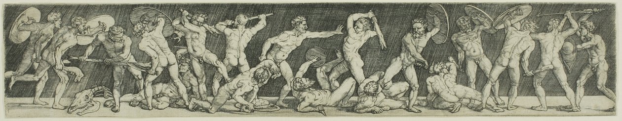 Battle of Eighteen Nude Men av Barthel Beham