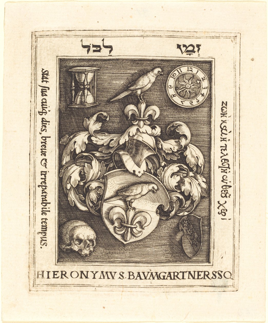 Bokskilt av Hieronymus Baumgartner av Barthel Beham