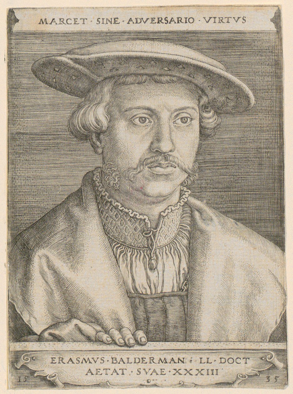 Portrett av doktor Erasmus Baldermann av Barthel Beham
