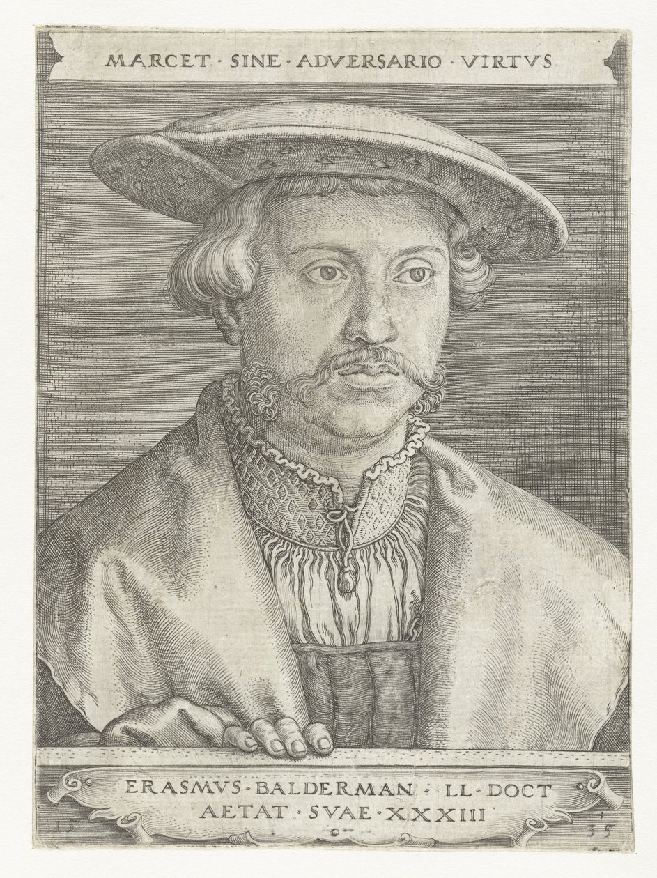 Portrett av Erasmus Balderman av Barthel Beham