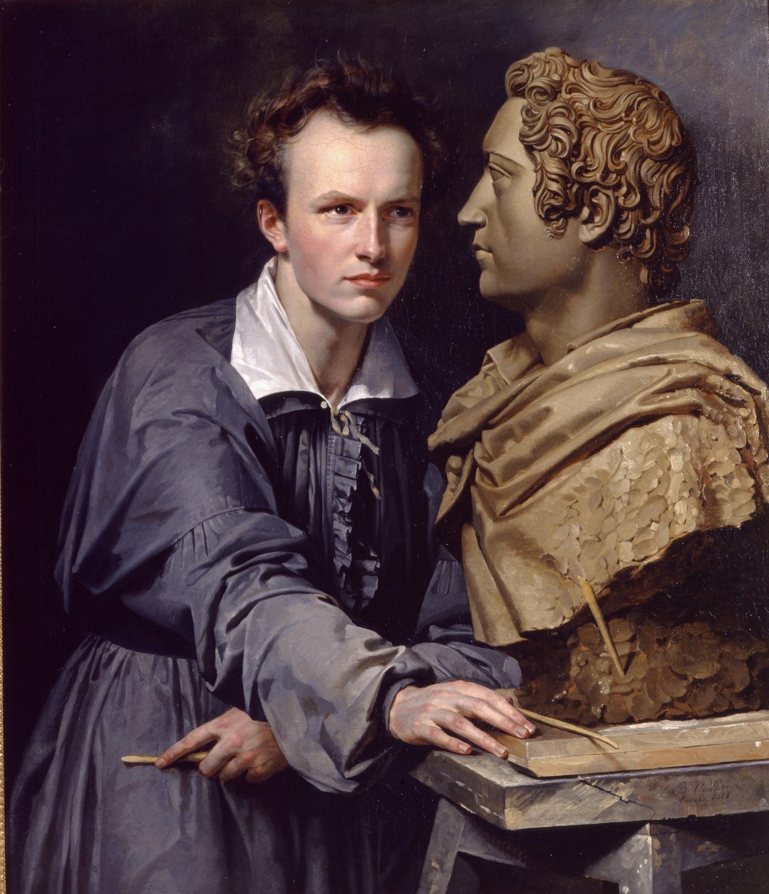 Portrett av den første billedhuggeren J.A. van der Ven av Barthélemy Vieillevoye