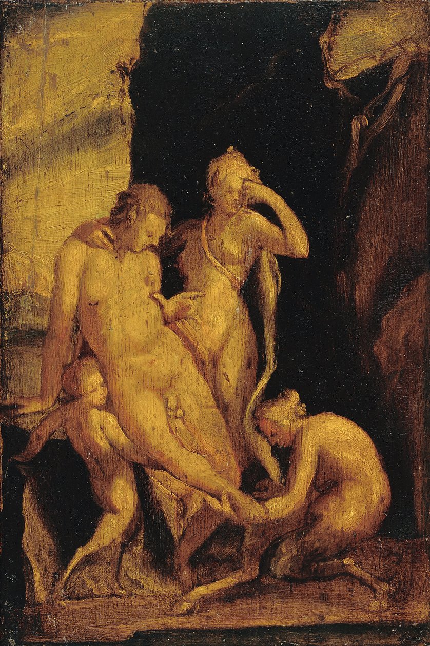 Faun med såret fot av Bartholomaeus Spranger