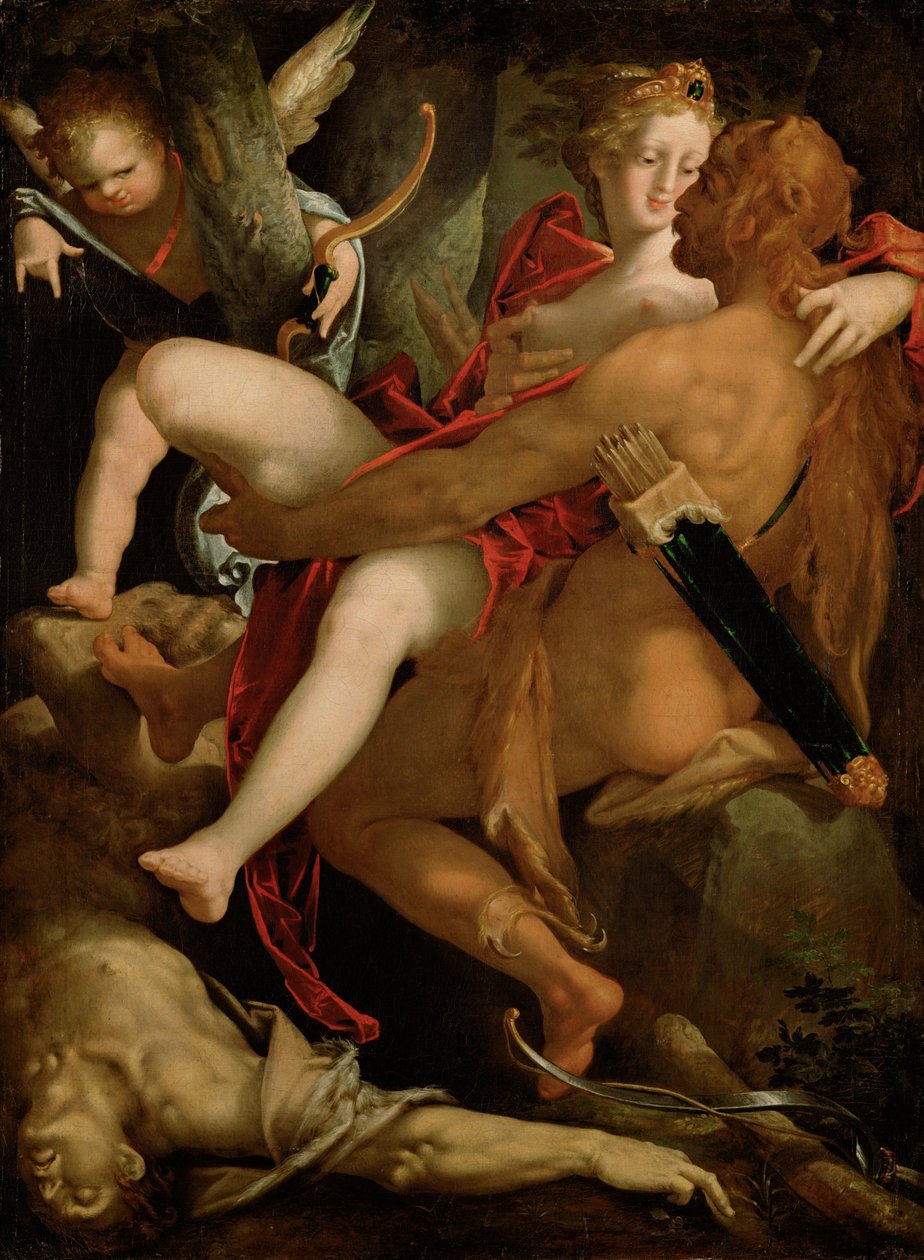 Hercules, Deianira og Centaur Nessus av Bartholomaeus Spranger
