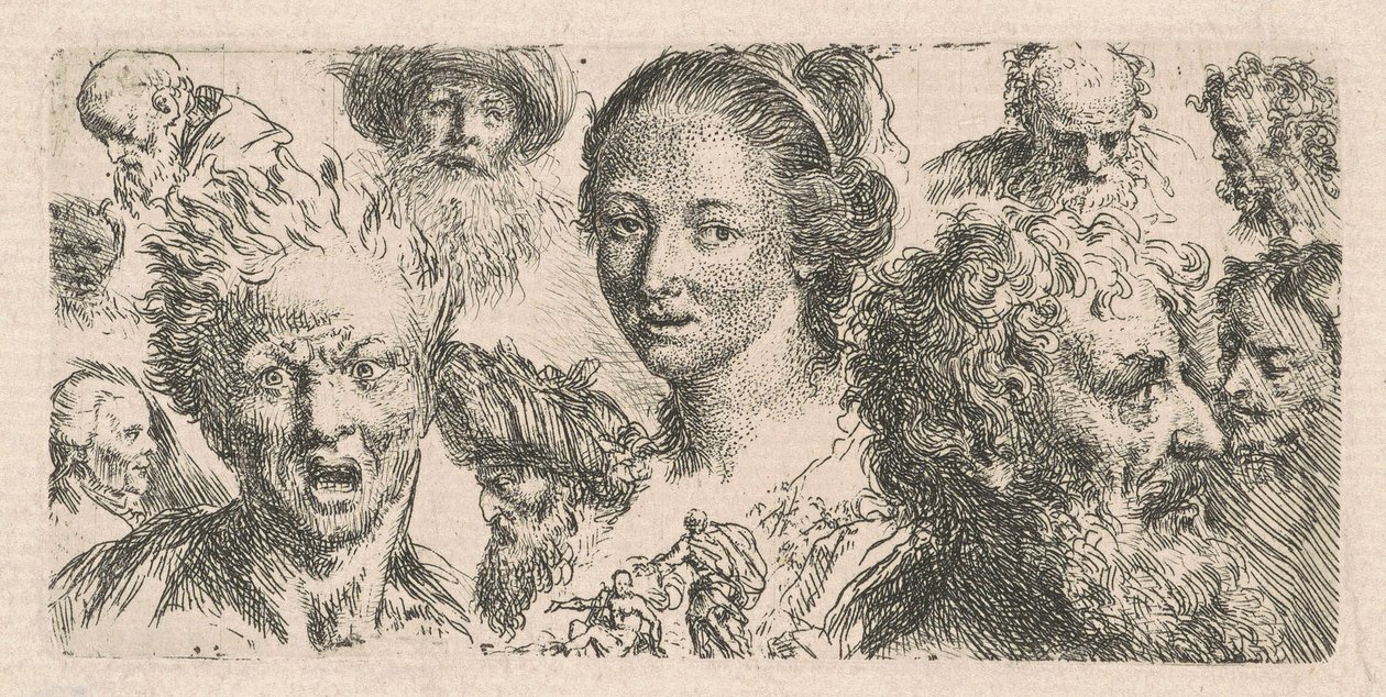 Studier av elleve hoder av Bartholomäus Ignaz Weiss