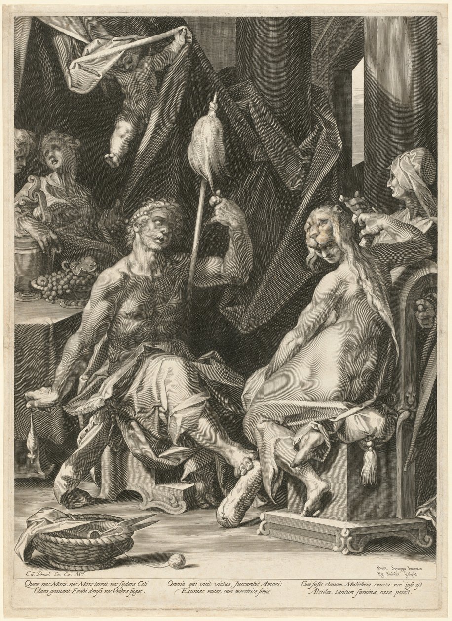 Herkules og Omfale av Bartholomaeus Spranger